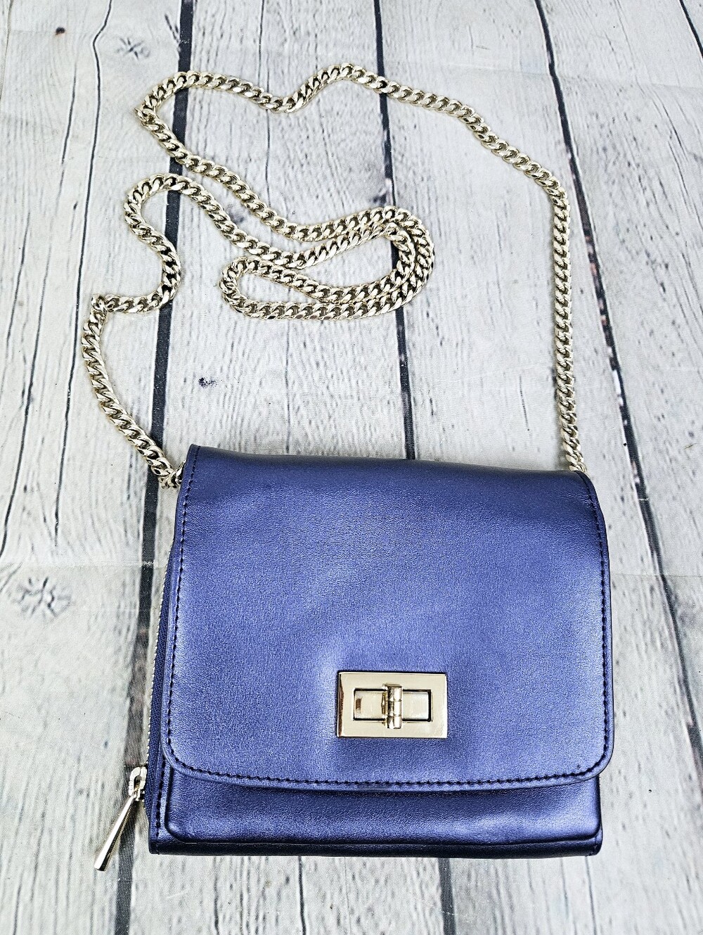 DANIER | leather & chain wallet purse